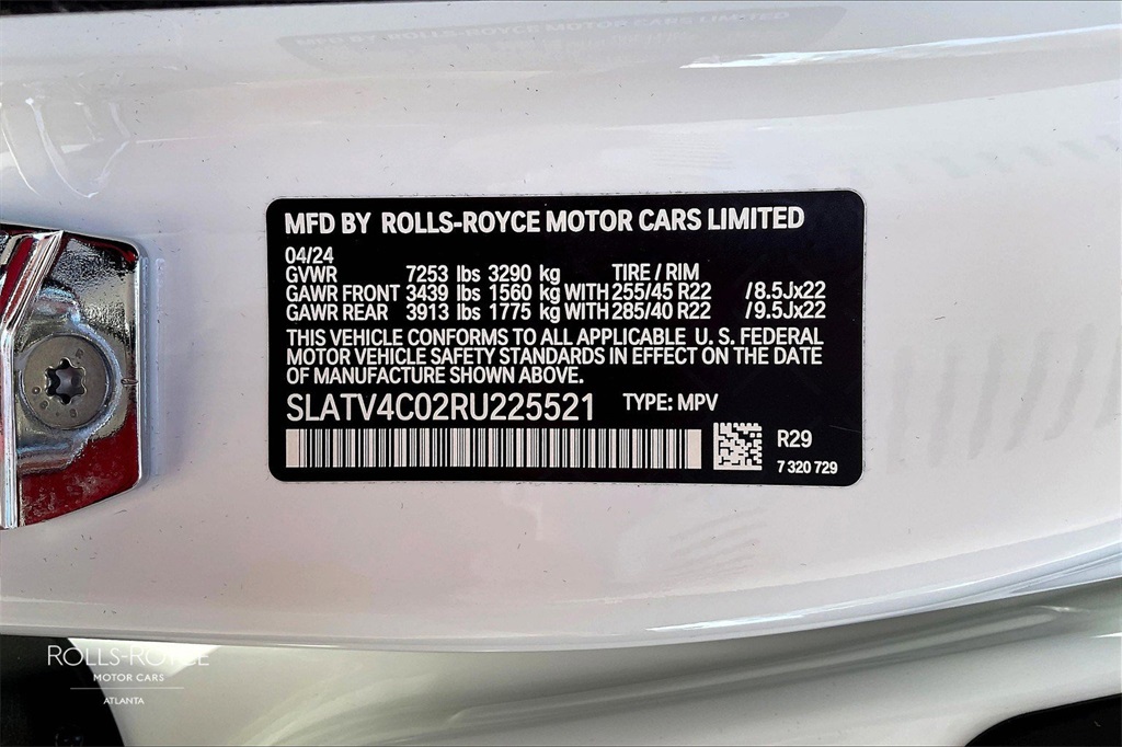 2024 White Rolls-Royce Cullinan AWD SUV