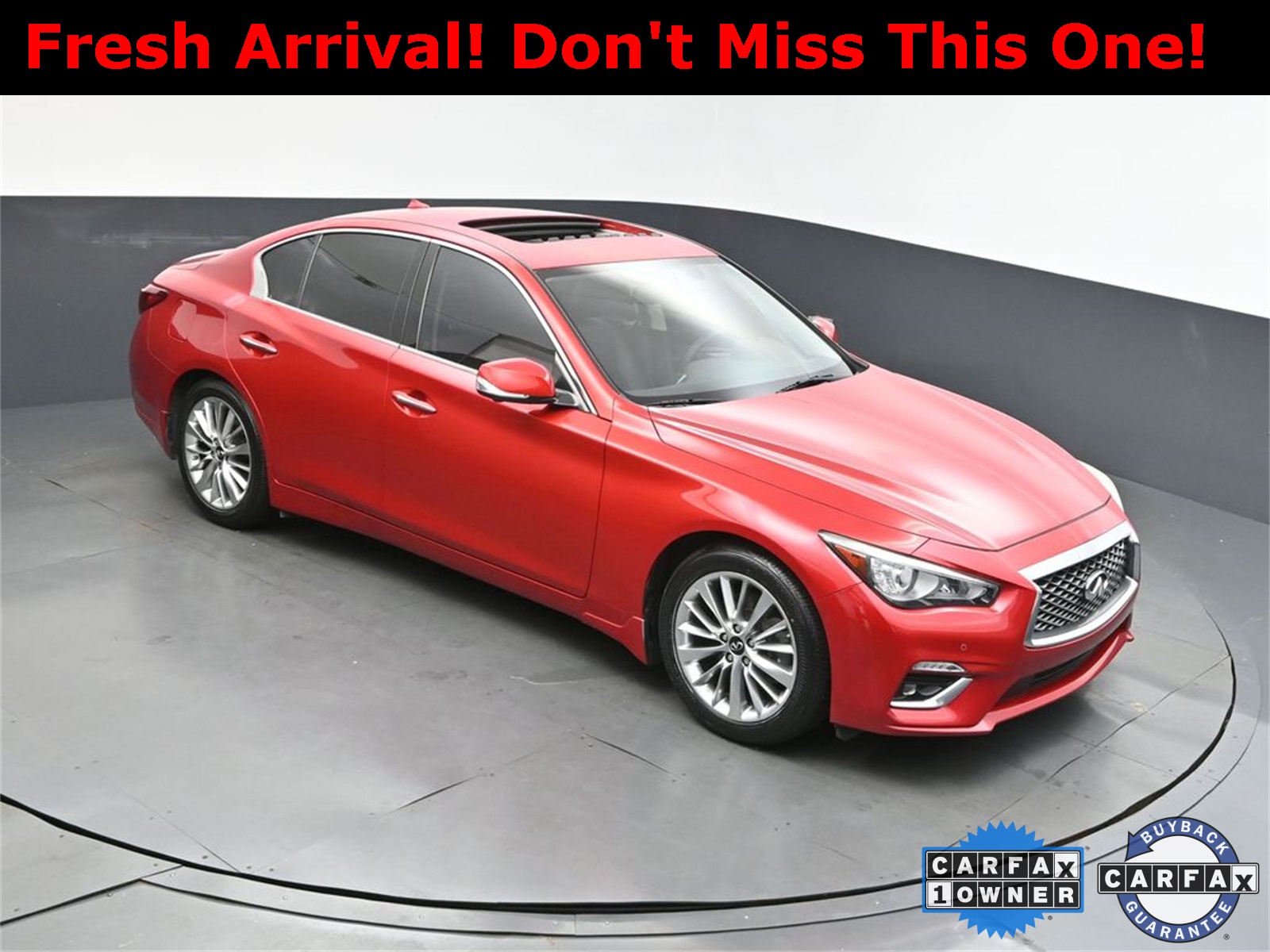 2021 Dynamic Sunstone Red INFINITI Q50 3.0t LUXE Sedan