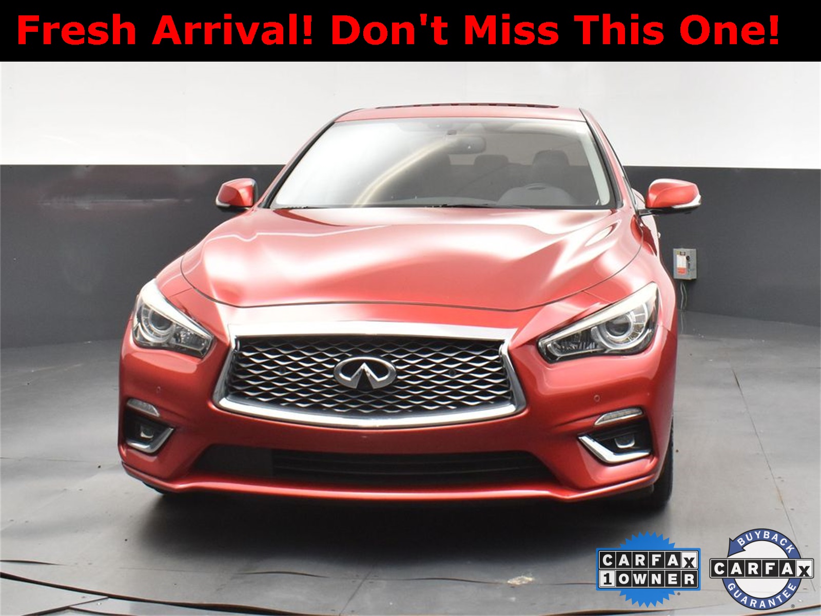 2021 Dynamic Sunstone Red INFINITI Q50 3.0t LUXE RWD Sedan