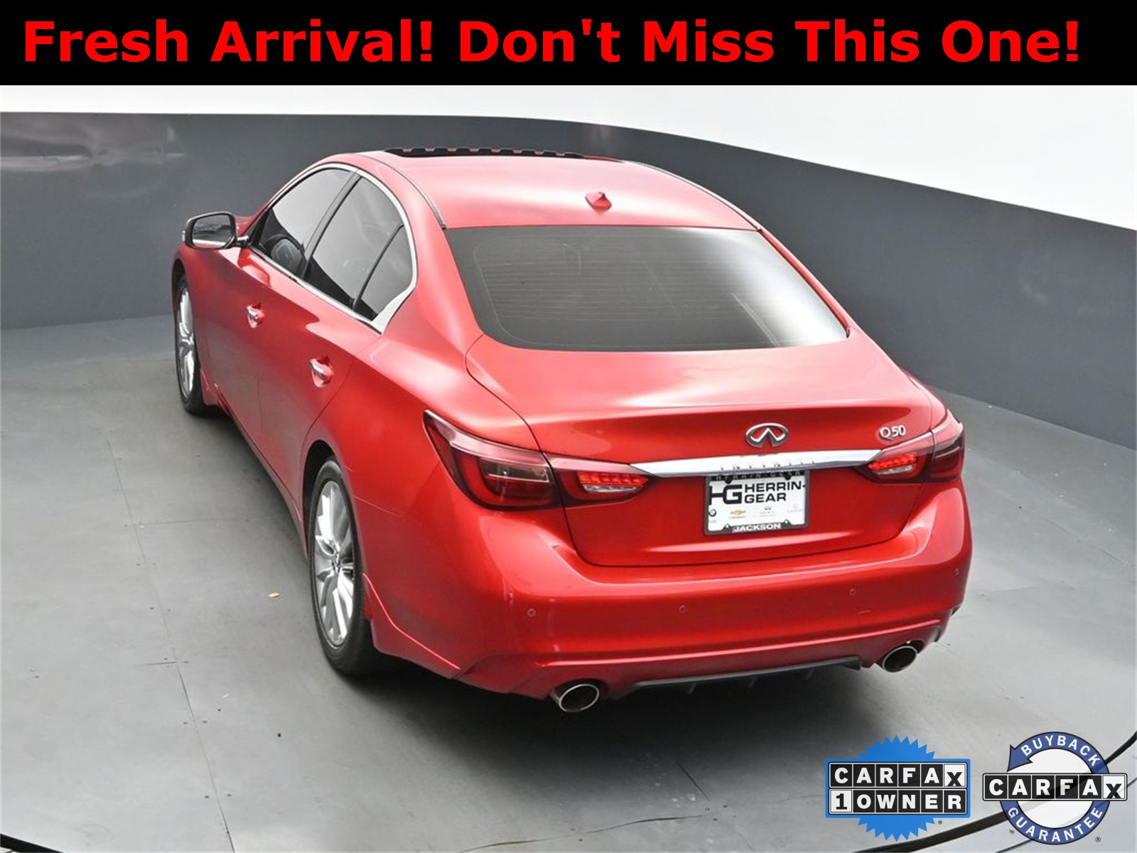 2021 Dynamic Sunstone Red INFINITI Q50 3.0t LUXE RWD Sedan