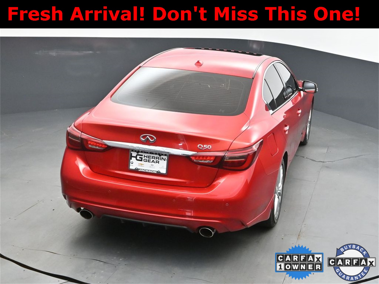 2021 Dynamic Sunstone Red INFINITI Q50 3.0t LUXE RWD Sedan