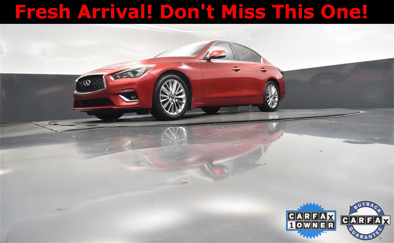 2021 Dynamic Sunstone Red INFINITI Q50 3.0t LUXE RWD Sedan
