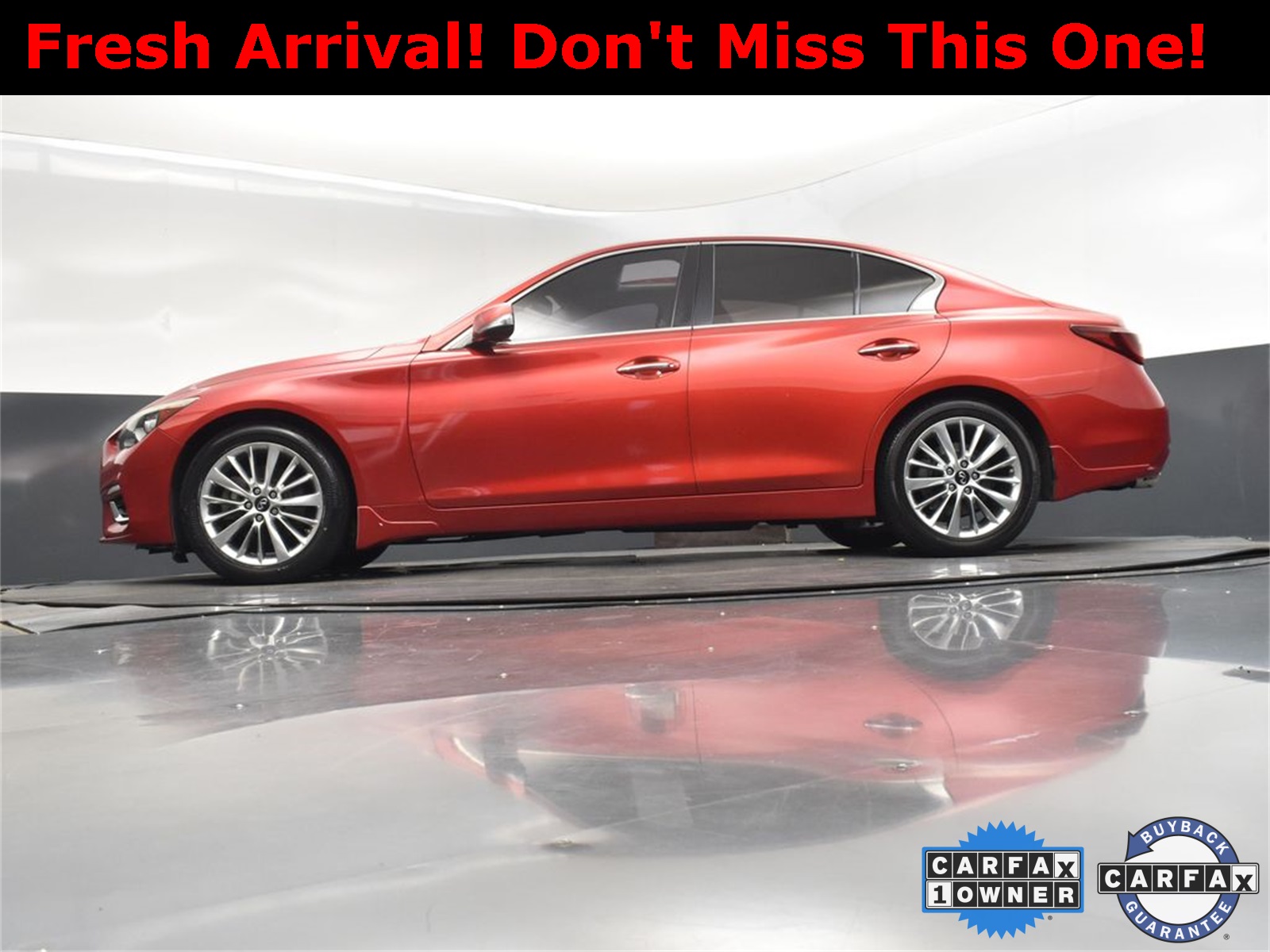 2021 Dynamic Sunstone Red INFINITI Q50 3.0t LUXE RWD Sedan