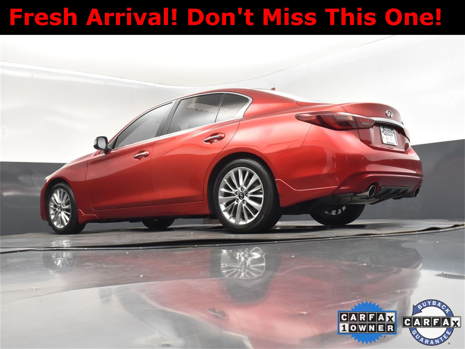 2021 Dynamic Sunstone Red INFINITI Q50 3.0t LUXE RWD Sedan