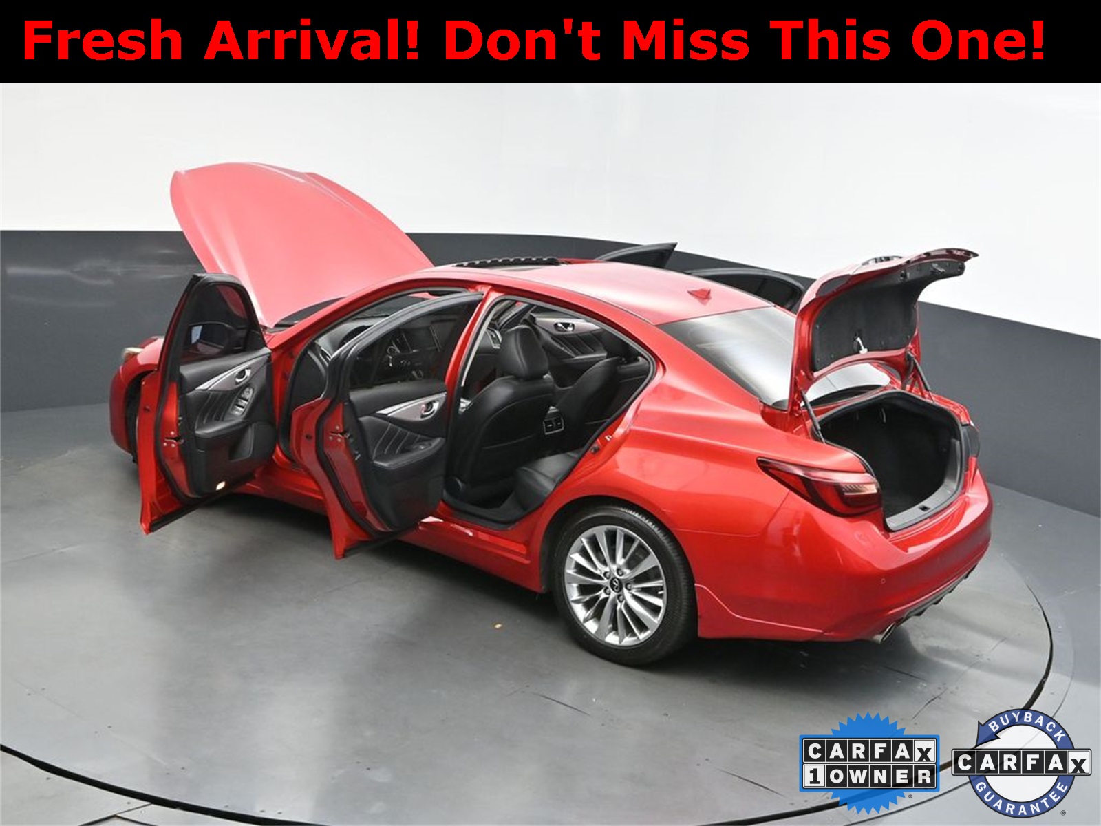 2021 Dynamic Sunstone Red INFINITI Q50 3.0t LUXE RWD Sedan
