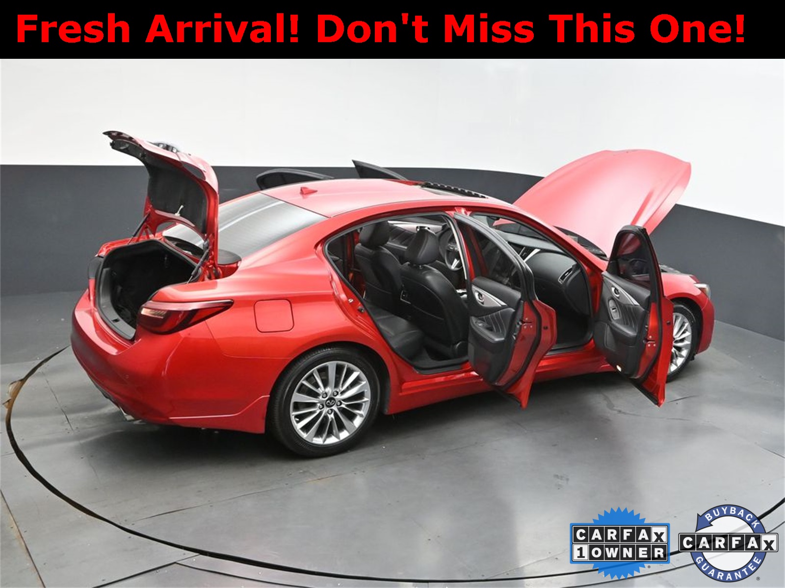 2021 Dynamic Sunstone Red INFINITI Q50 3.0t LUXE RWD Sedan