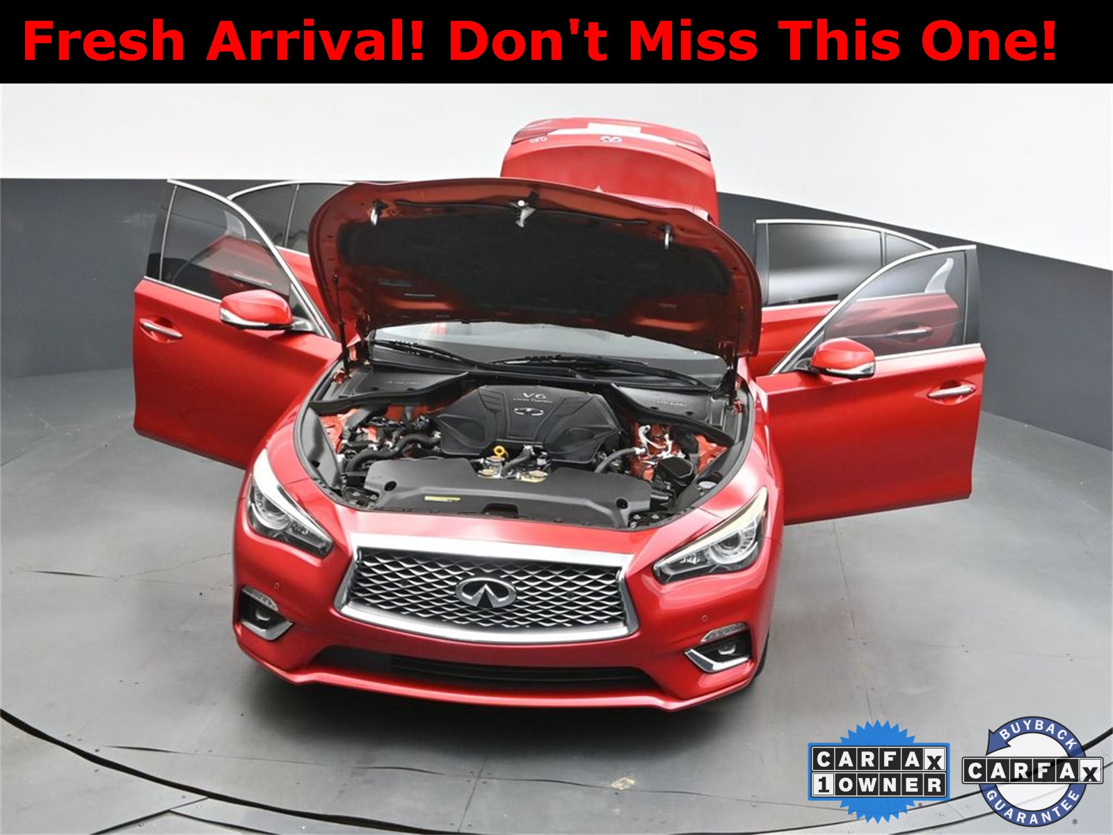2021 Dynamic Sunstone Red INFINITI Q50 3.0t LUXE RWD Sedan
