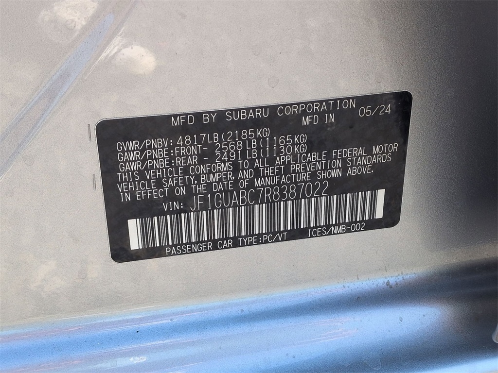 2024 Subaru Impreza Base photo 12