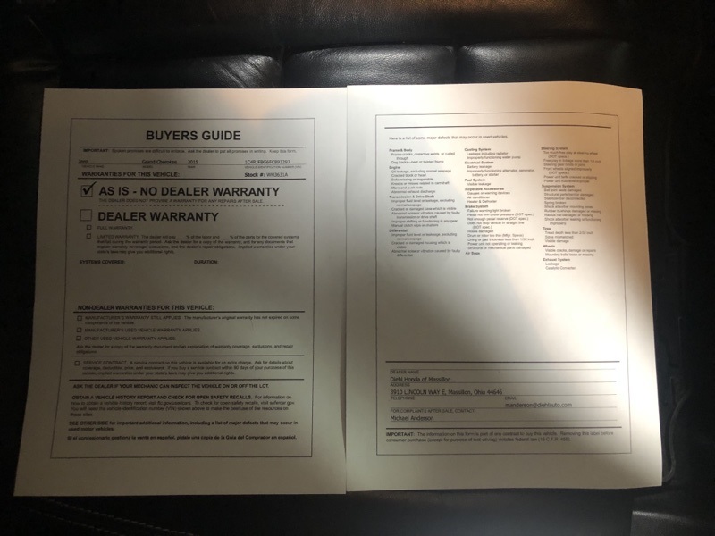 Used 2015 Jeep Grand Cherokee SUV