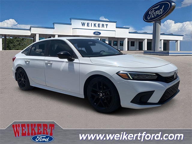 2022 Platinum White Honda Civic Sedan Sport FWD Sedan