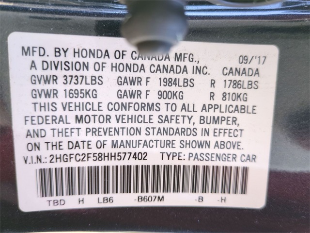 used 2017 Honda Civic car, priced at $13,311