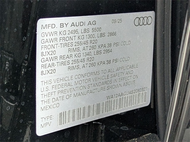 new 2025 Audi Q5 car, priced at $61,950