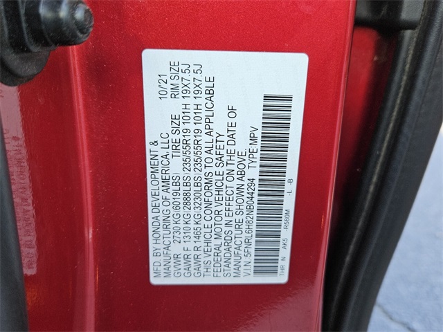 2022 Honda Odyssey Touring