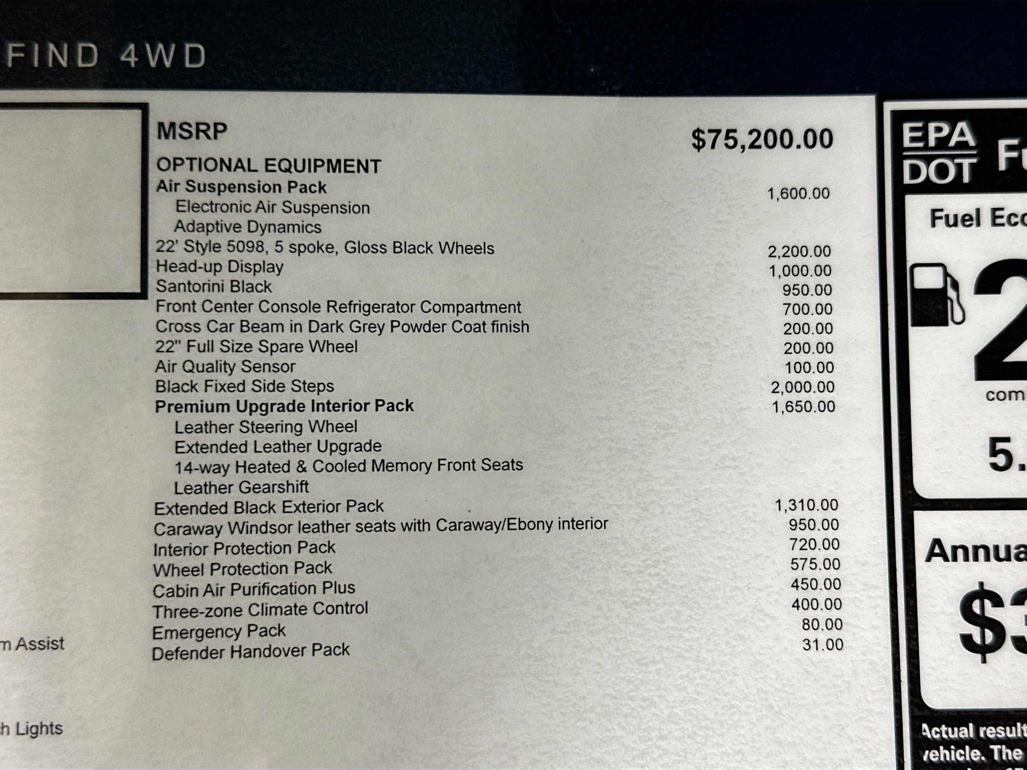 new 2026 Land Rover Defender 110 car, priced at $92,166