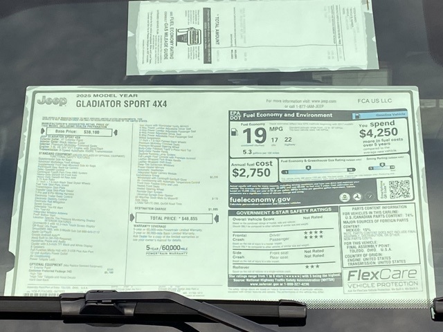 new 2025 Jeep Gladiator car, priced at $47,794