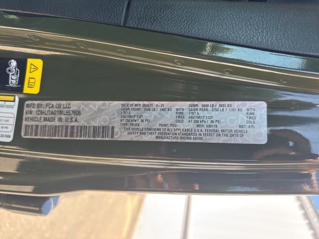 2021 Sarge Green Clearcoat Jeep Gladiator Sport 4X4 Truck