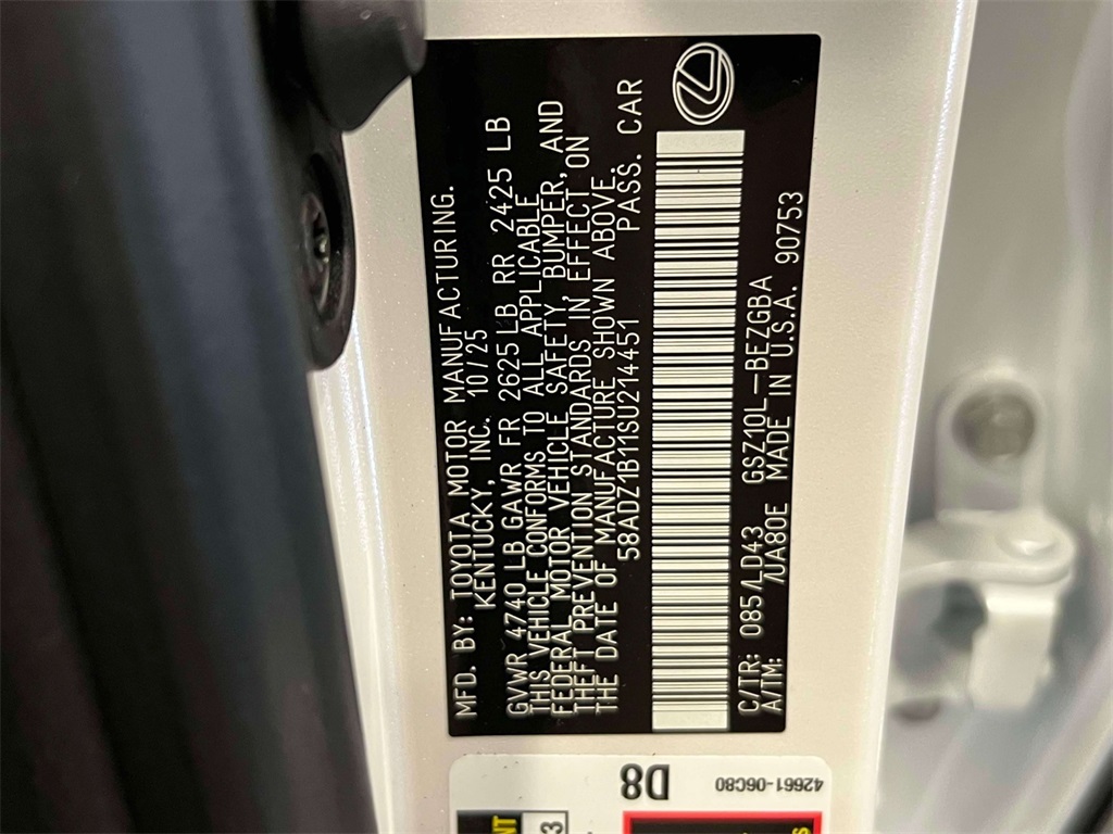 new 2025 Lexus ES car, priced at $50,225