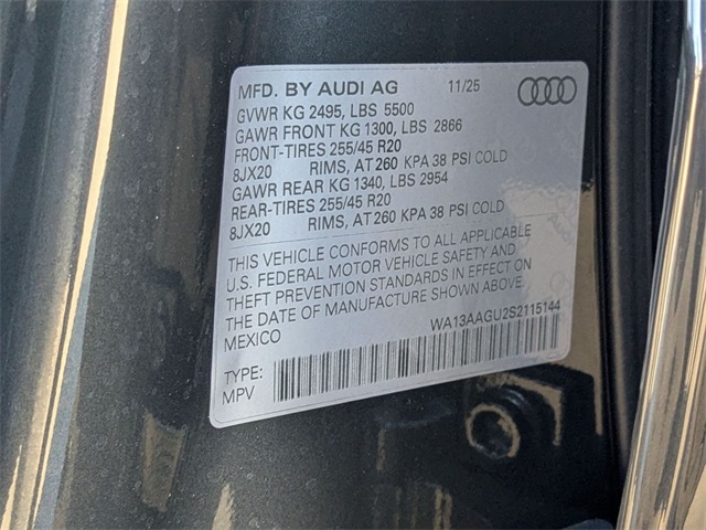 new 2025 Audi Q5 car, priced at $62,890