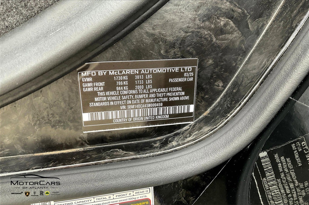 2025 McLaren 750S RWD Convertible