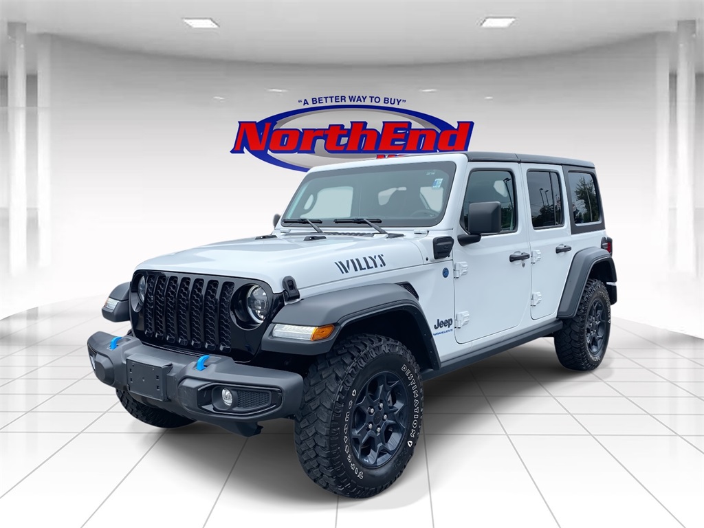 2023 Bright White Clearcoat Jeep Wrangler 4xe Willys 4xe 4X4 SUV