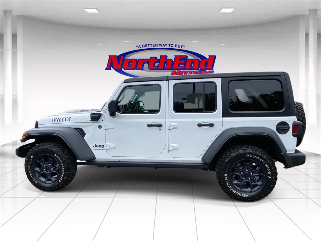 2023 Bright White Clearcoat Jeep Wrangler 4xe Willys 4xe 4X4 SUV