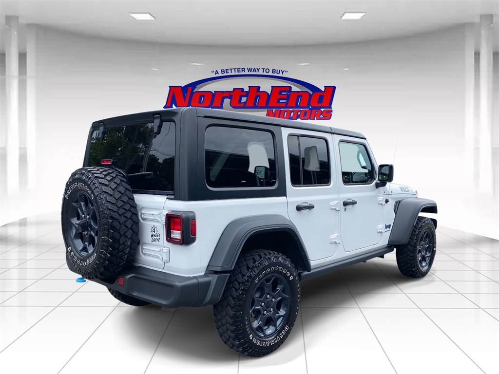 2023 Bright White Clearcoat Jeep Wrangler 4xe Willys 4xe 4X4 SUV