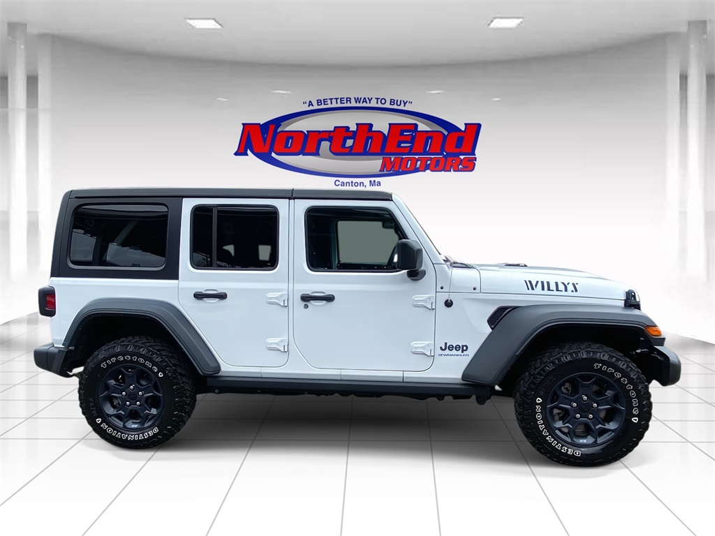 2023 Bright White Clearcoat Jeep Wrangler 4xe Willys 4xe 4X4 SUV