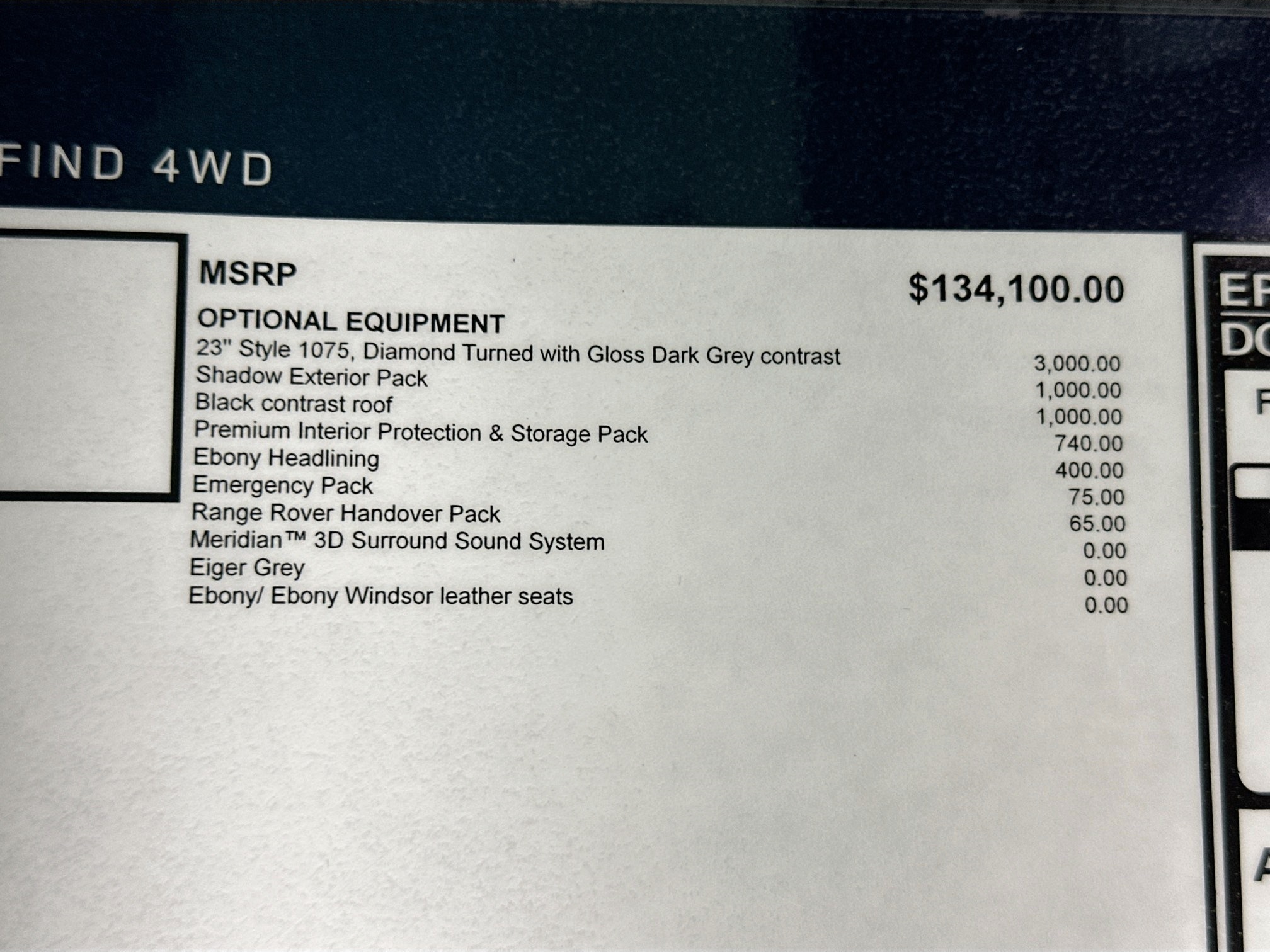 new 2025 Land Rover Range Rover car, priced at $142,530