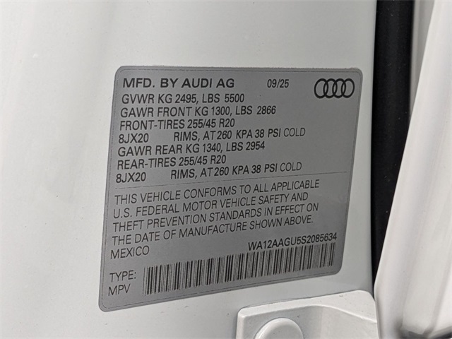 new 2025 Audi Q5 car, priced at $61,950