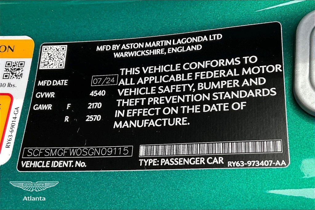 2025 Podium Green Aston Martin Vantage Racing Line Paint RWD Coupe