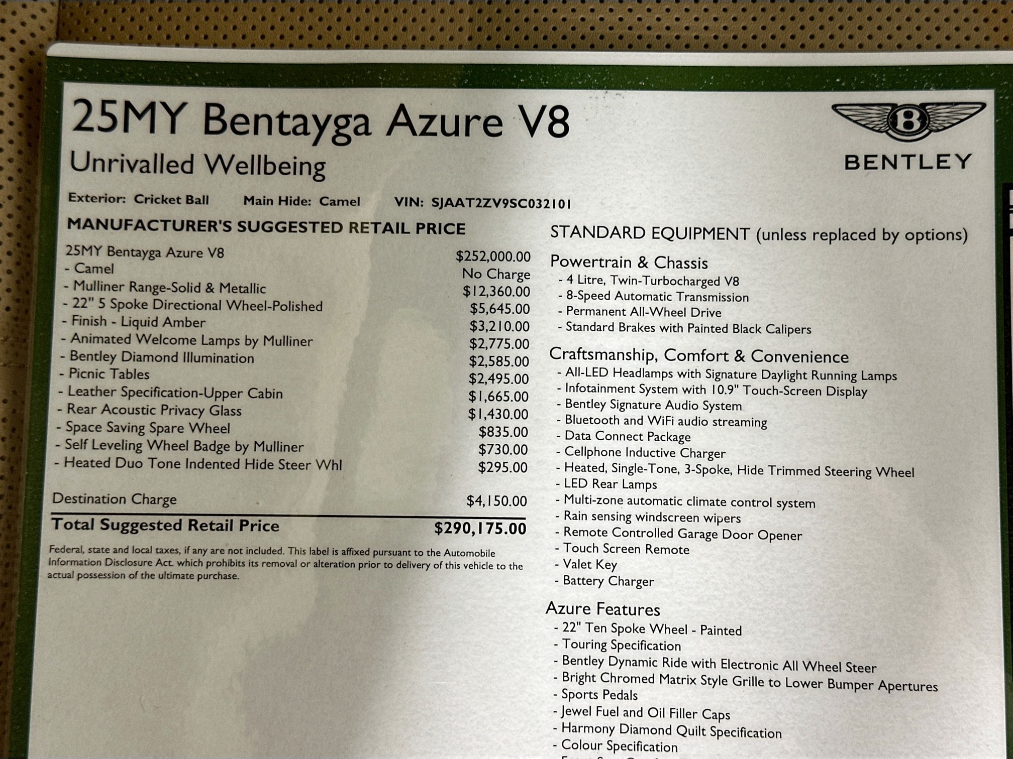 new 2025 Bentley Bentayga car