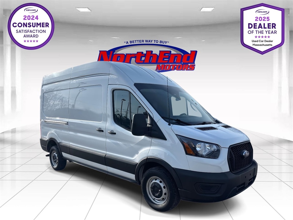2023 Oxford White Ford Transit Cargo Van High Roof Van
