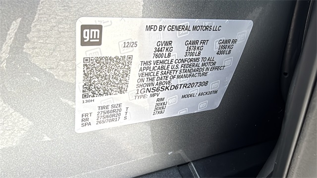 new 2026 Chevrolet Tahoe car, priced at $80,780