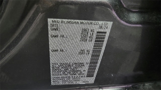 2025 Nissan Altima 2.5 S FWD 2025 Nissan Altima 2.5 S FWD