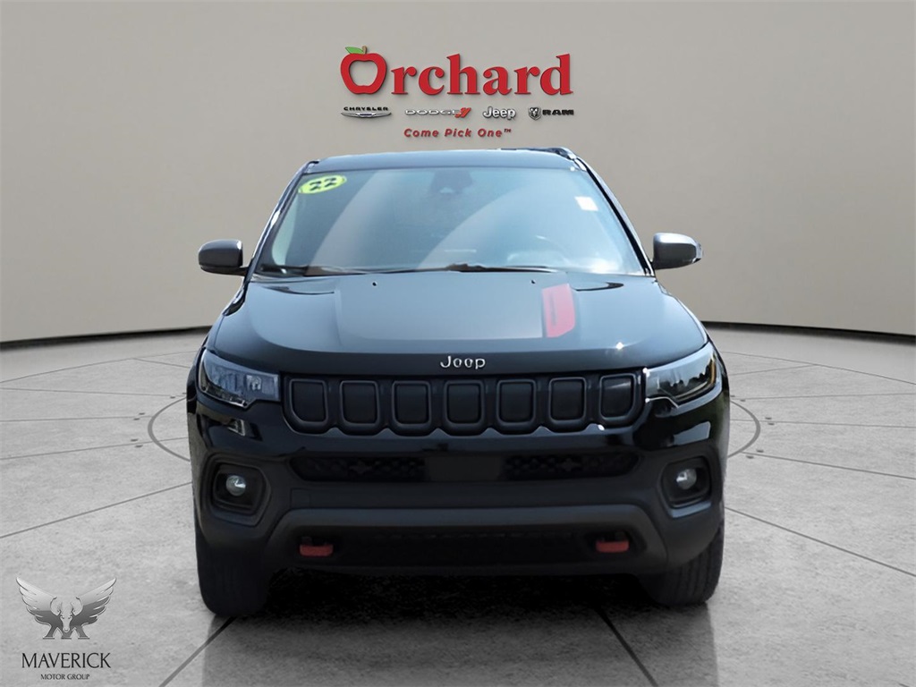 2022 Diamond Black Crystal Pearlcoat Jeep Compass Trailhawk 4X4 SUV