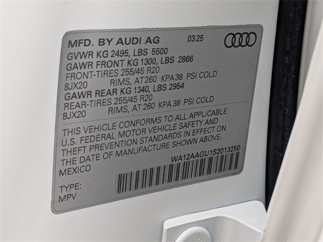 new 2025 Audi Q5 car, priced at $61,390