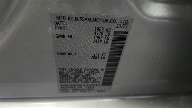 2024 Nissan Altima 2.5 SV FWD 2024 Nissan Altima 2.5 SV FWD