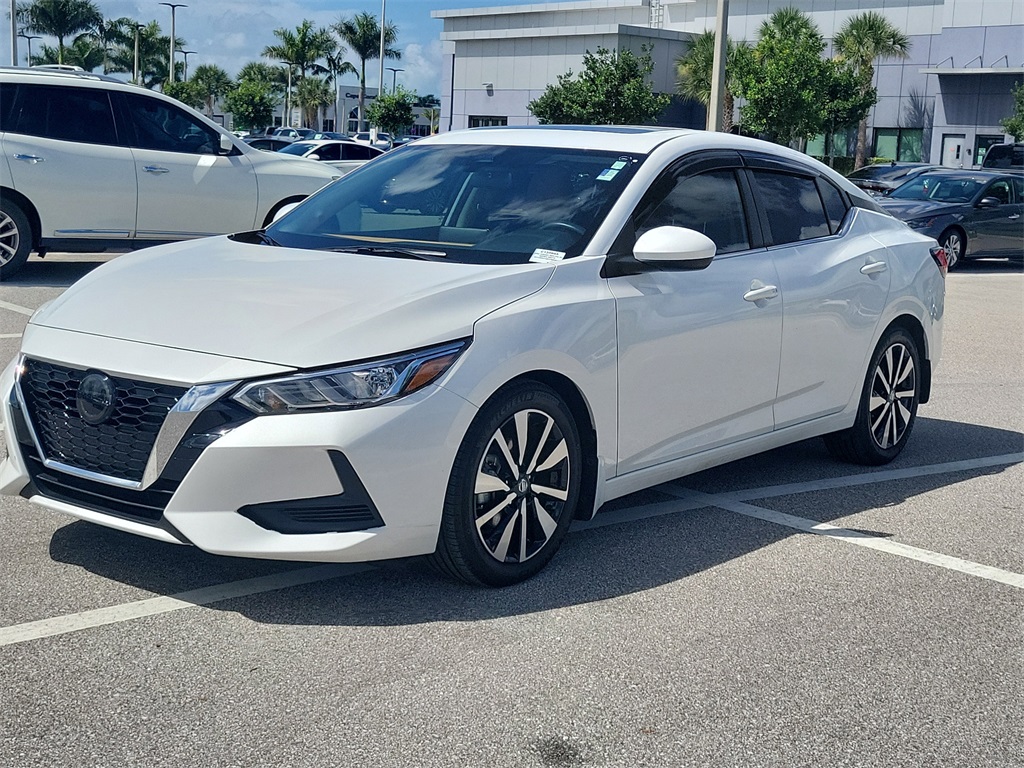 2022 Aspen White TriCoat Pearl Nissan Sentra SV FWD Sedan