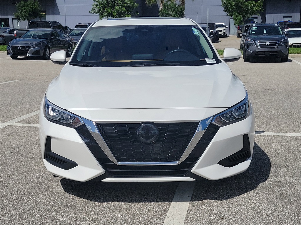 2022 Aspen White TriCoat Pearl Nissan Sentra SV FWD Sedan