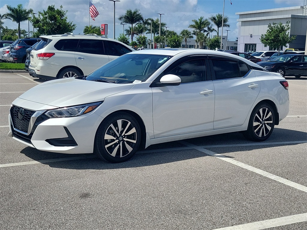 2022 Aspen White TriCoat Pearl Nissan Sentra SV FWD Sedan
