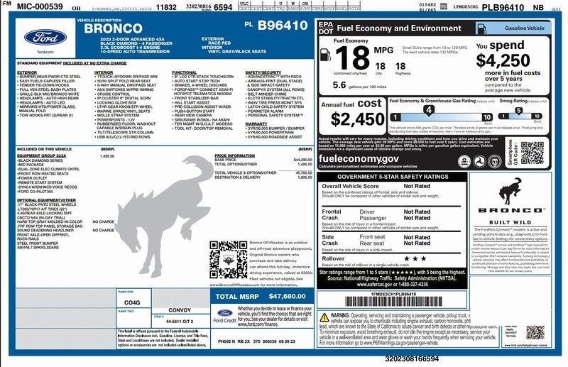 Used 2023 Ford Bronco SUV