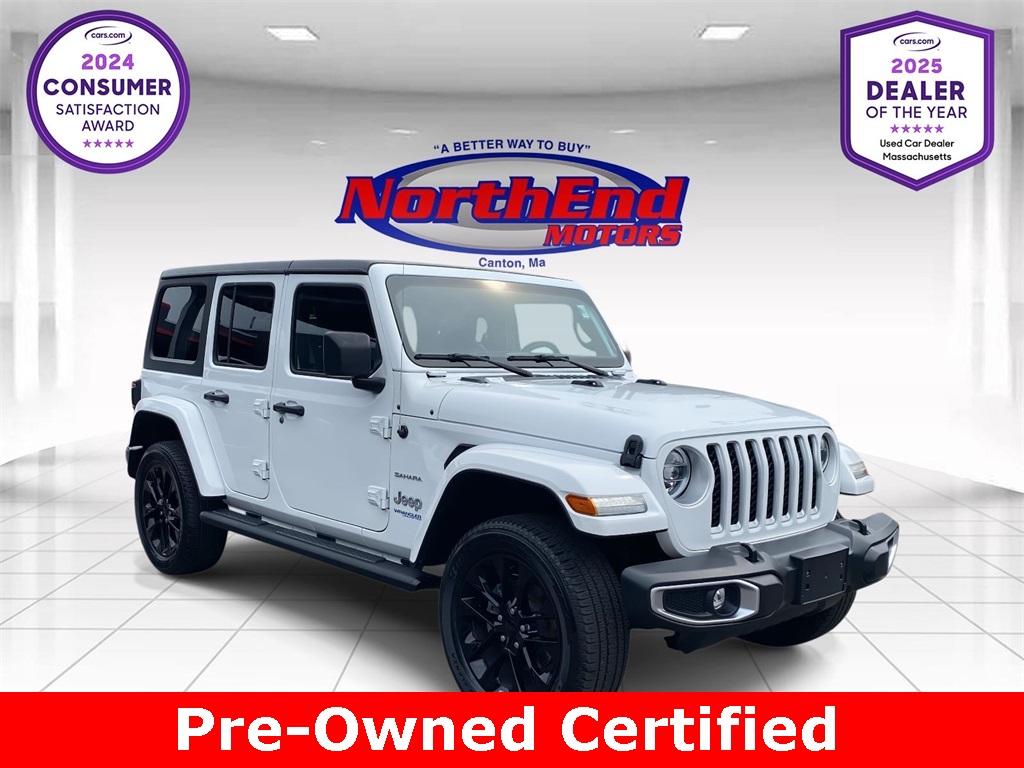 2021 Bright White Clearcoat Jeep Wrangler 4xe Unlimited Sahara 4xe SUV