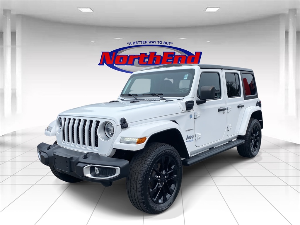 2021 Bright White Clearcoat Jeep Wrangler 4xe Unlimited Sahara 4xe 4X4 SUV