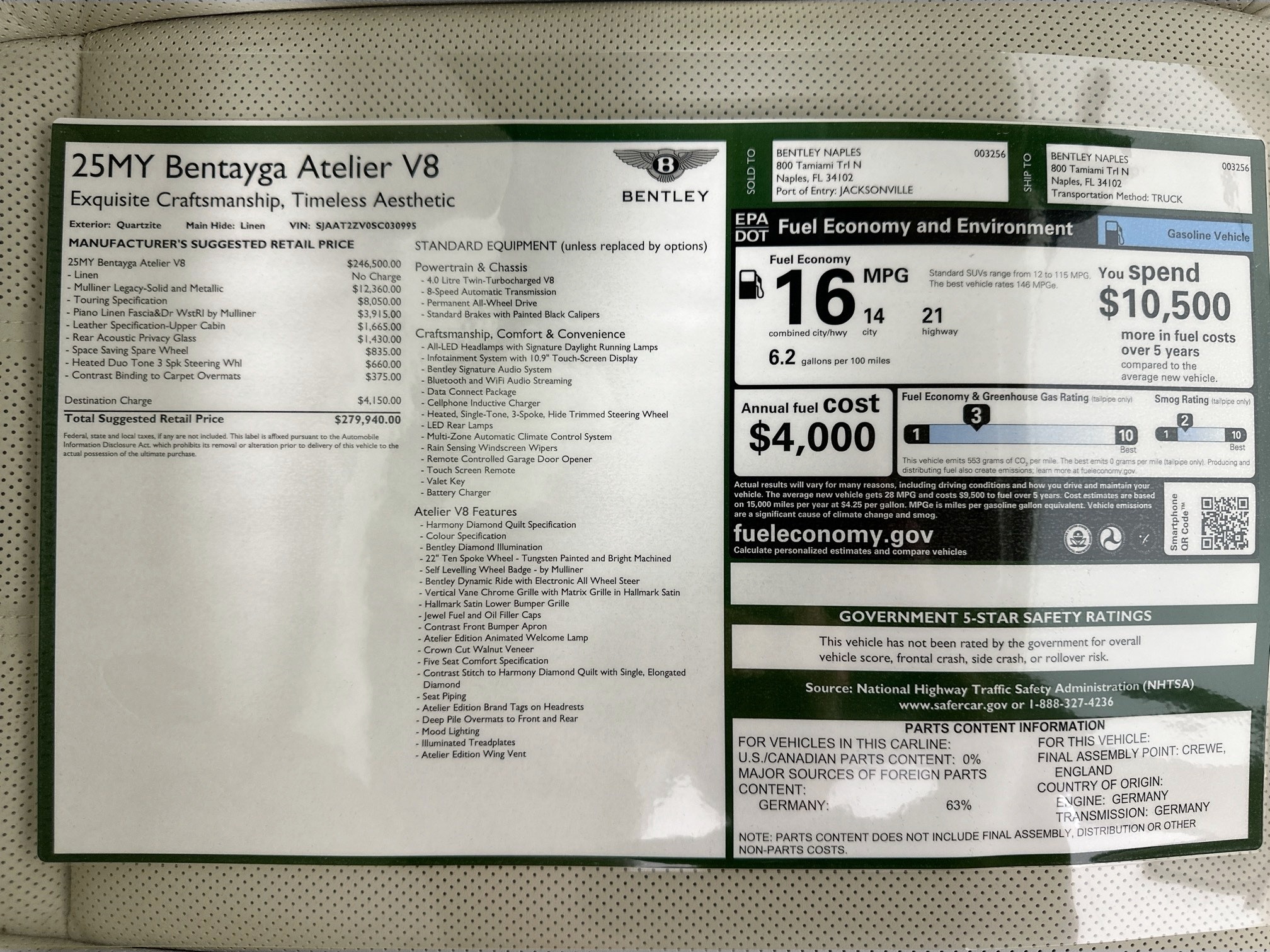 new 2025 Bentley Bentayga car