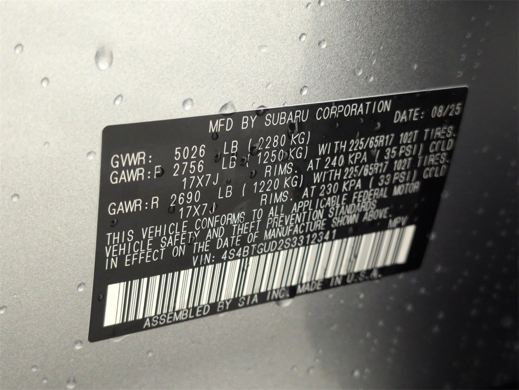 new 2025 Subaru Outback car, priced at $42,603