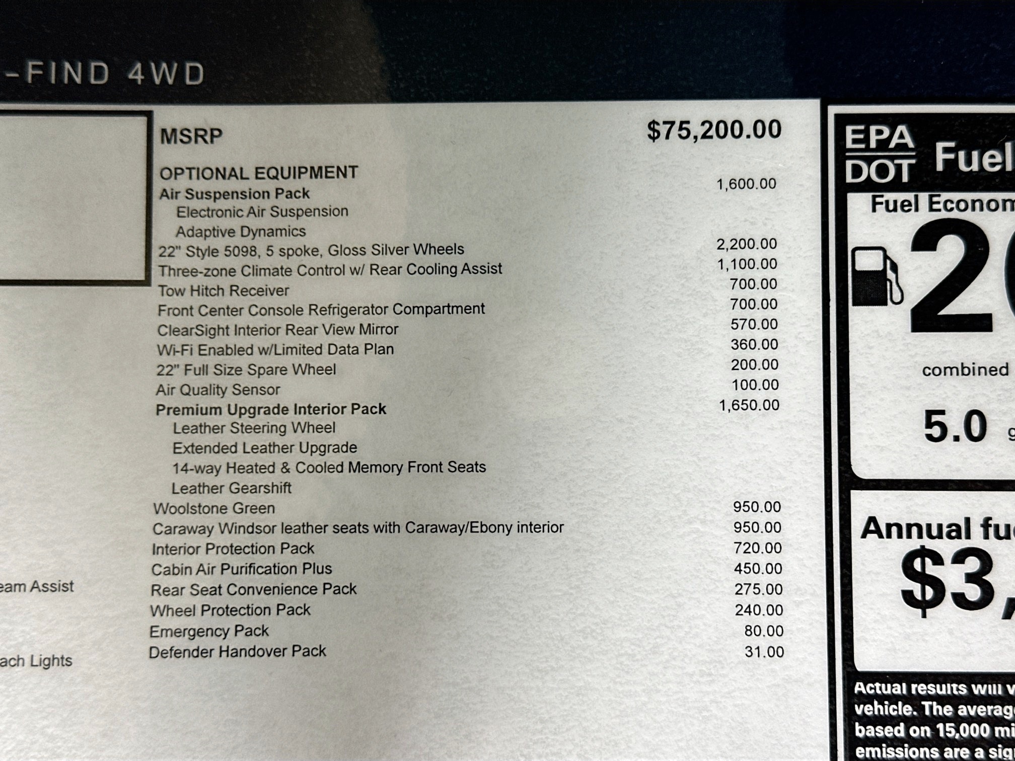 new 2026 Land Rover Defender 110 car, priced at $89,926
