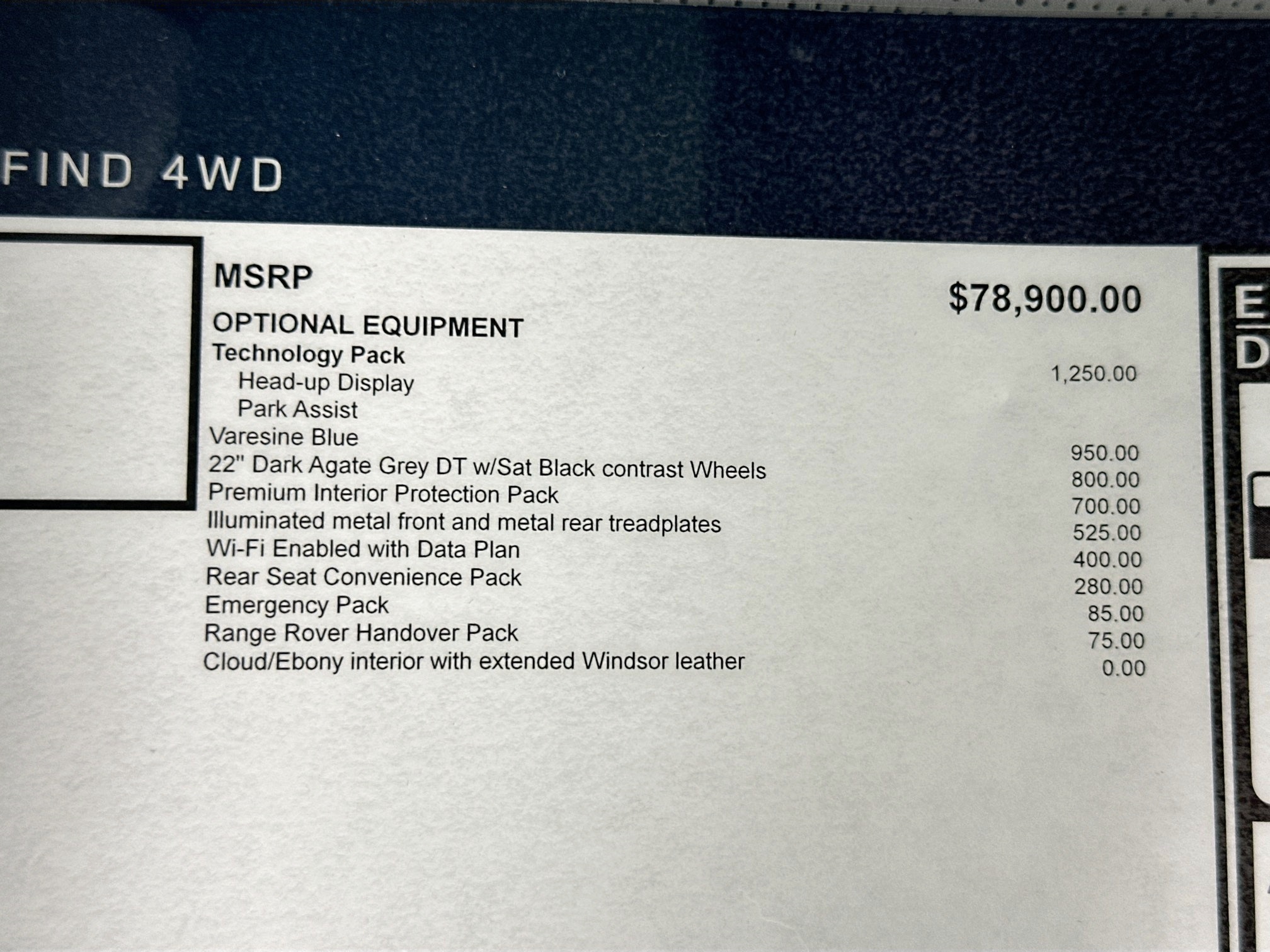 new 2026 Land Rover Range Rover Velar car, priced at $85,340