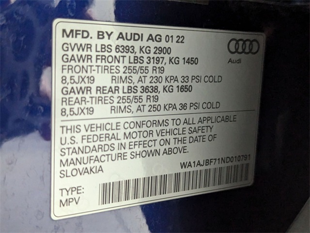 used 2022 Audi Q7 car, priced at $31,881