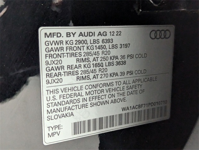 used 2023 Audi Q7 car, priced at $32,981