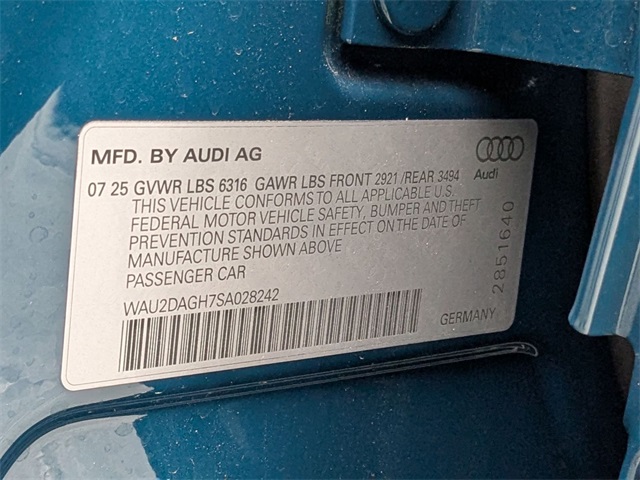 new 2025 Audi A6 Sportback e-tron car, priced at $68,760